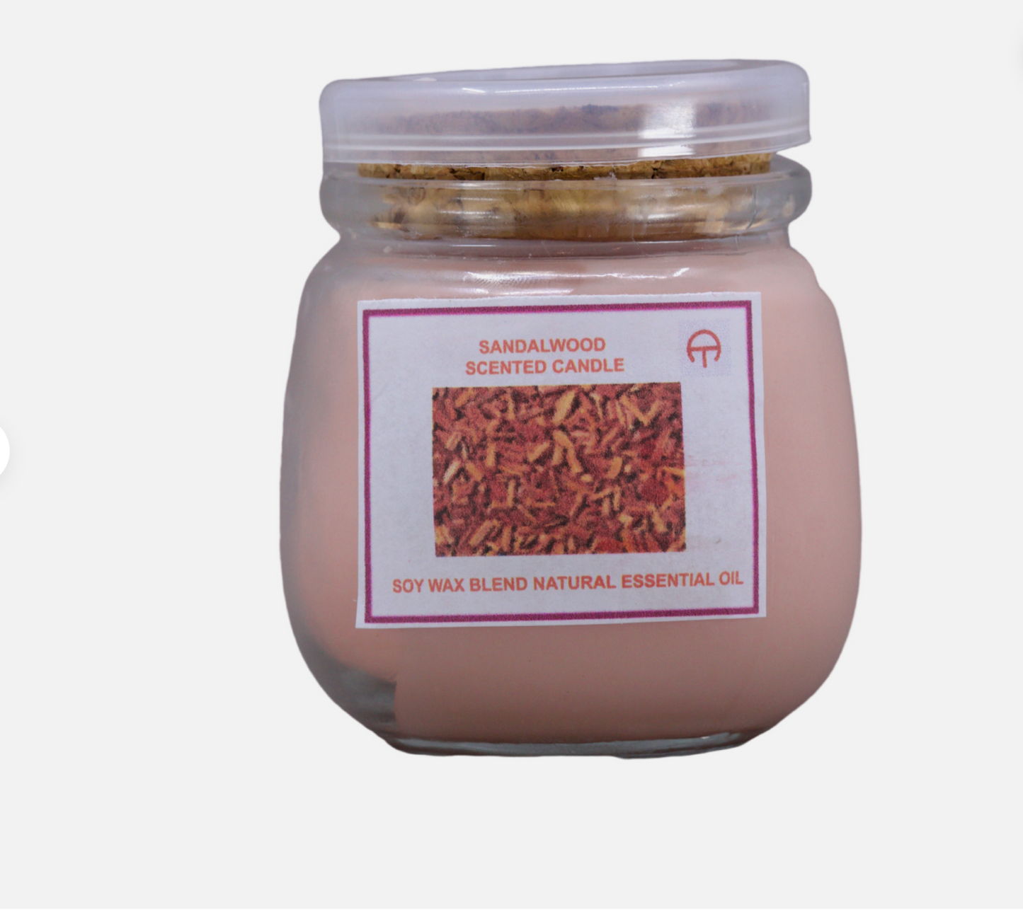 QR005 15% Brown Sandalwood Scented Soy Wax Candle 7oz Jar