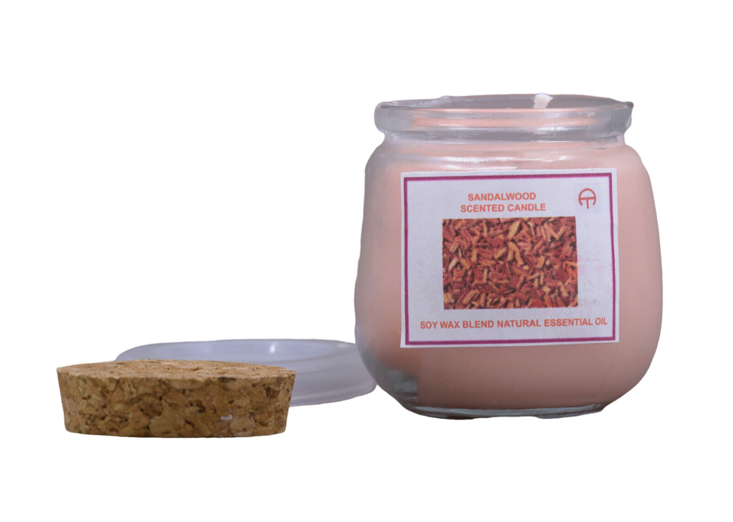 QR005 15% Brown Sandalwood Scented Soy Wax Candle 7oz Jar