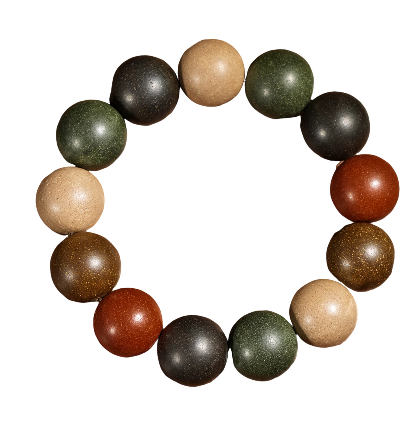 Chinese Medicine Beaded Sandalwood Bracelet w Taoism Emotion-Stabilizing Therapeutic effects
